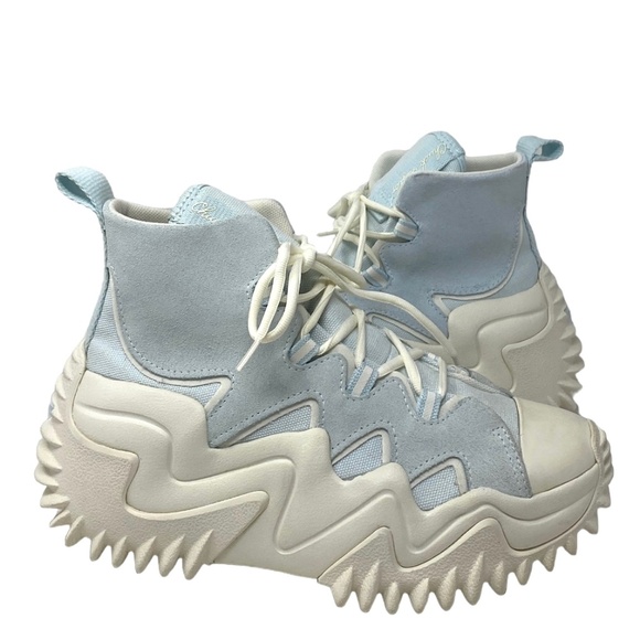 Converse Run Star Motion CX Shoes Skate Sneakers Women Aqua Suede Canvas A05018C - Picture 2 of 7